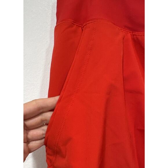 Lands End Red Swim Shorts Women's Size 16 Built In Brief Quick Dry Vacation - Picture 4 of 10